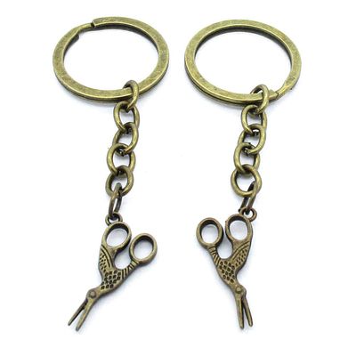 1 Items Keychain Keyring Key Tags Chains Rings Jewelry Bag Charms AA442 Scissors