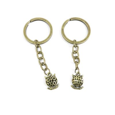 1 Items Keychain Keyring Key Tags Chains Rings Jewelry Bag Charms M6FJ4 Hollow Owl