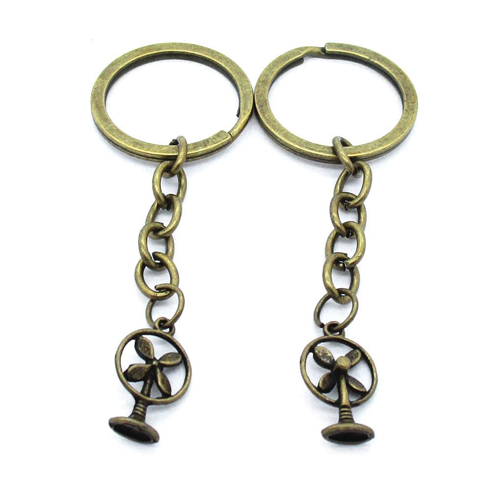 1 Items Keychain Keyring Key Tags Chains Rings Jewelry Bag Charms AA441 Electric Fan