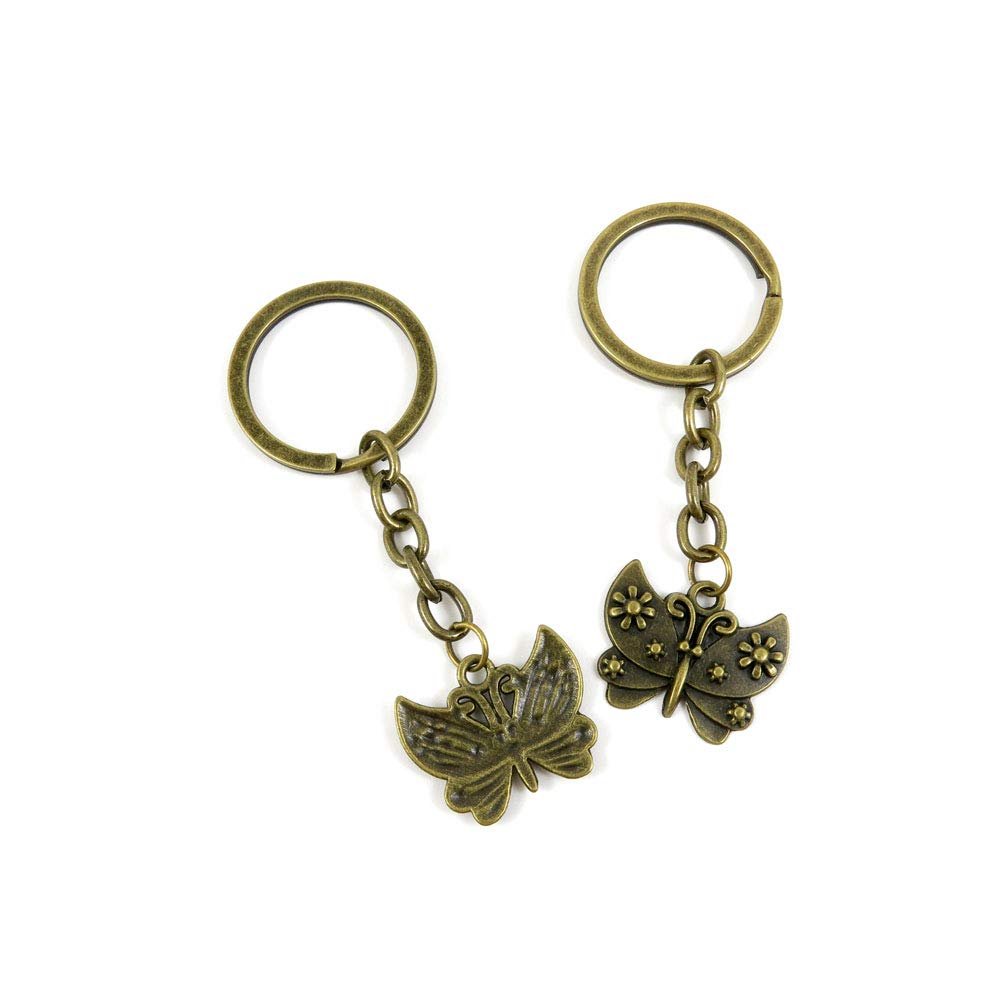 1 Items Keychain Keyring Key Tags Chains Rings Jewelry Bag Charms A6DJ2 Butterfly