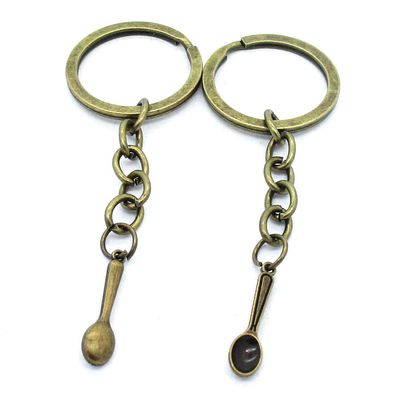 5 Items Keychain Keyring Key Tags Chains Rings Jewelry Bag Charms AA442 Spoon Tablespoon