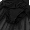 iiniim Girls Cutout Back Lyrical Dance Dress Modern Contemporary Costumes Gymnastic Leotard Ballet Dancing Outfit Mesh Splice Black 12-14 view 4