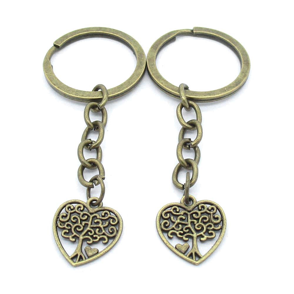 1 Items Keychain Keyring Key Tags Chains Rings Jewelry Bag Charms AA442 Life String Tree Oak Heart