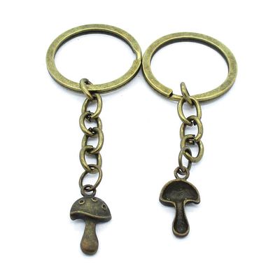1 Items Keychain Keyring Key Tags Chains Rings Jewelry Bag Charms AA441 Mushroom