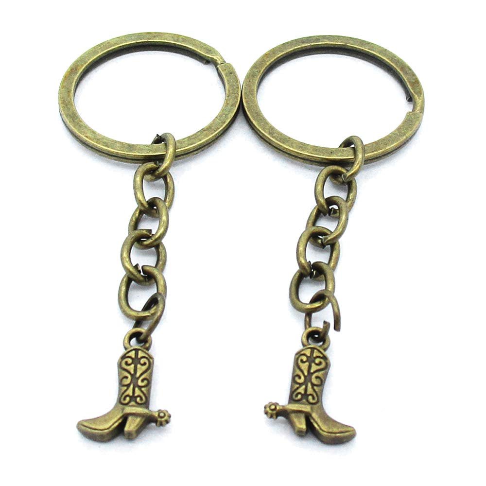 20 Items Keychain Keyring Key Tags Chains Rings Jewelry Bag Charms AA442 Womens Boot