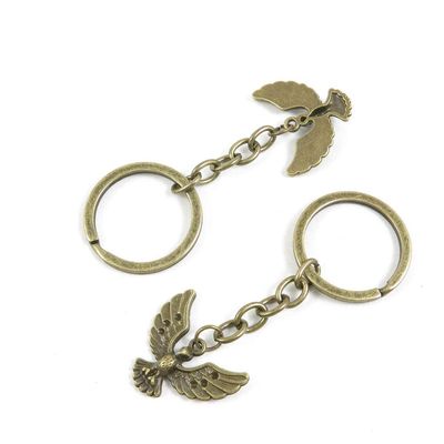 5 Items Keychain Keyring Key Tags Chains Rings Jewelry Bag Charms D7RX8 Eagle Hawk
