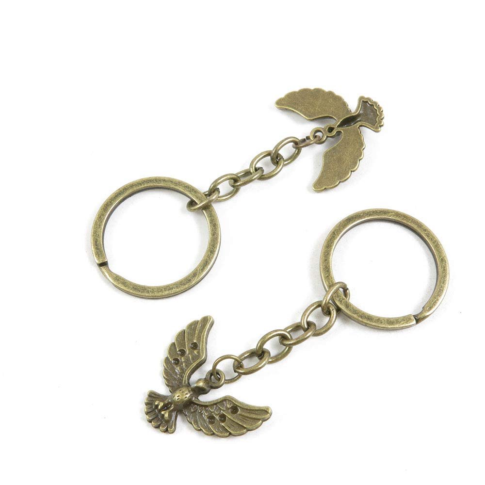 5 Items Keychain Keyring Key Tags Chains Rings Jewelry Bag Charms D7RX8 Eagle Hawk
