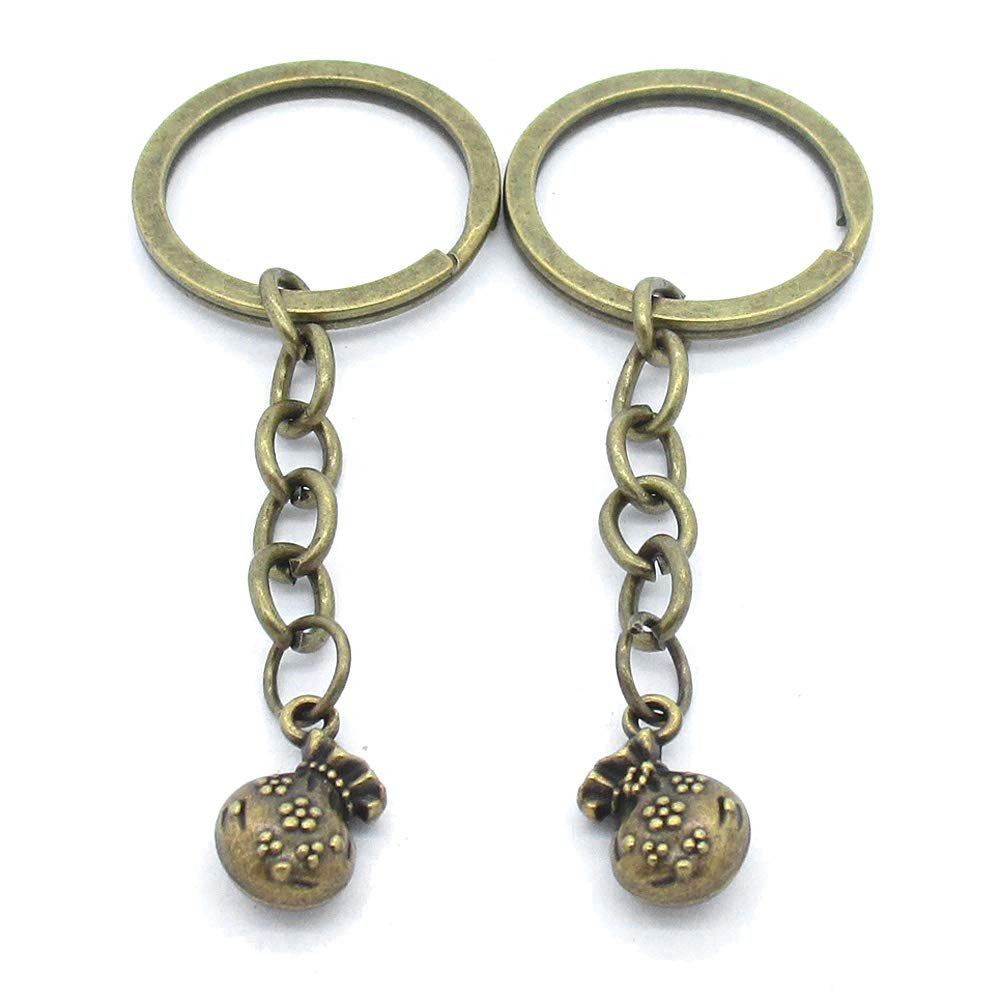 5 Items Keychain Keyring Key Tags Chains Rings Jewelry Bag Charms AA442 Purse Money Bag