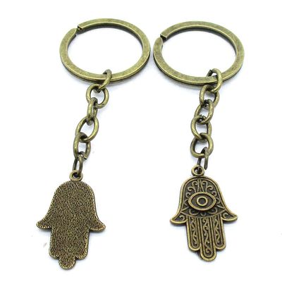 5 Items Keychain Keyring Key Tags Chains Rings Jewelry Bag Charms AA442 Hamesh Hamsa Hand of Fatima