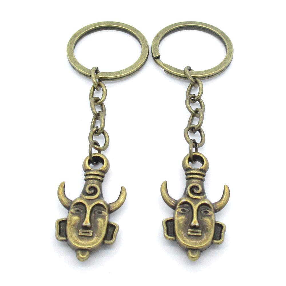 1 Items Keychain Keyring Key Tags Chains Rings Jewelry Bag Charms AA442 Pharaoh Head