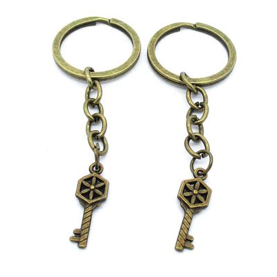 1 Items Keychain Keyring Key Tags Chains Rings Jewelry Bag Charms AA441 Flower Skeleton Key
