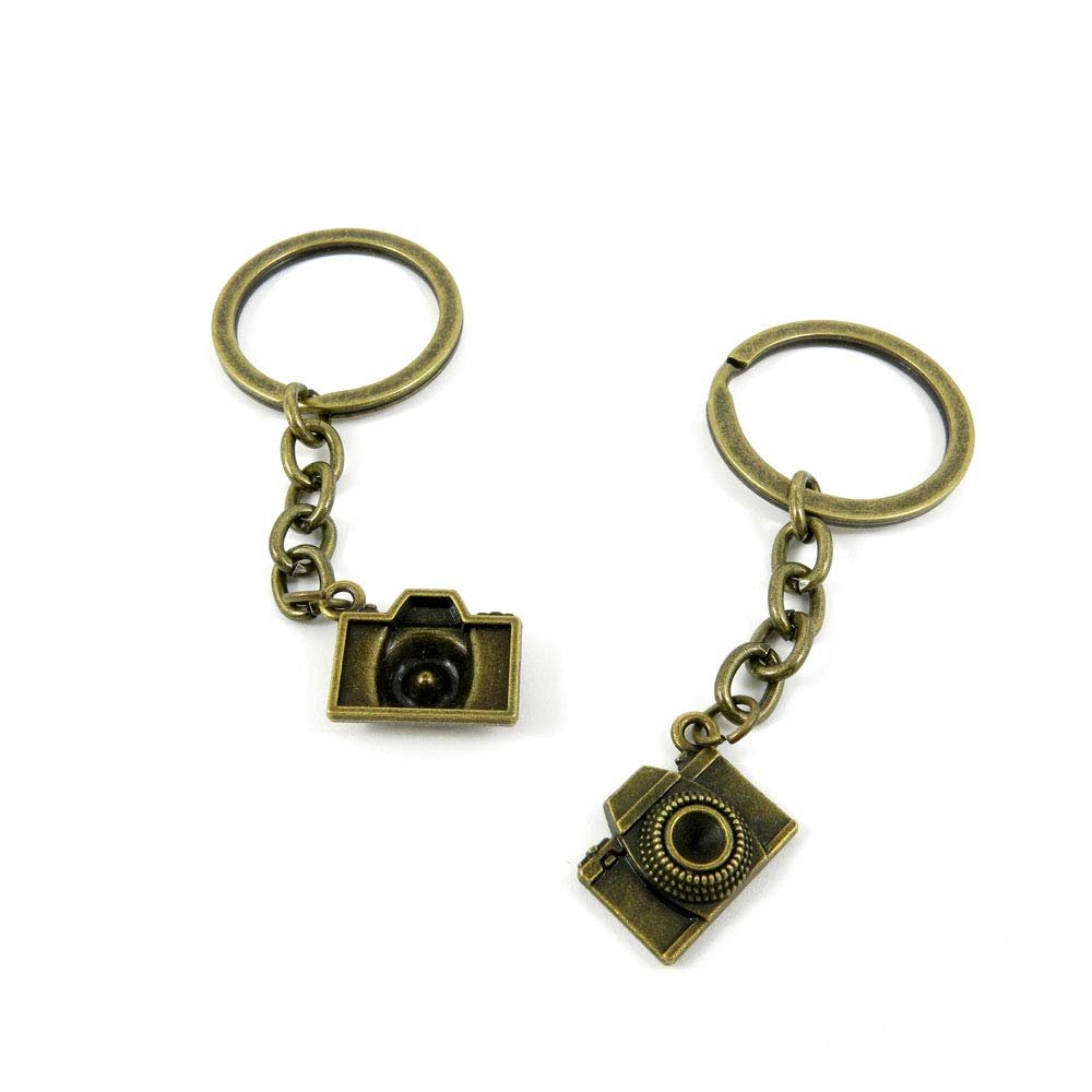 5 Items Keychain Keyring Key Tags Chains Rings Jewelry Bag Charms D8QJ7 Camera