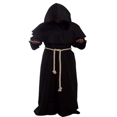 Gothden Medieval Renaissance Friar Cowl Robe Hooded Monk Robe Costume