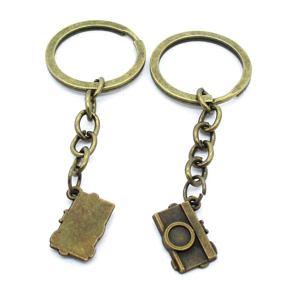 5 Items Keychain Keyring Key Tags Chains Rings Jewelry Bag Charms AA441 Camera