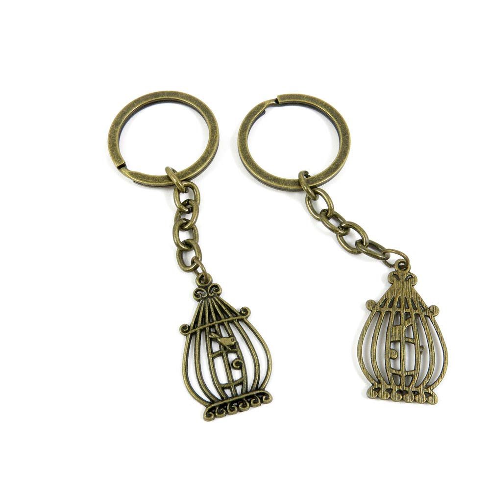 1 Items Keychain Keyring Key Tags Chains Rings Jewelry Bag Charms C2IB0 Bird Cage Birdcage