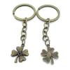 5 Items Keychain Keyring Key Tags Chains Rings Jewelry Bag Charms AA442 Lucky Clover Leaf view 1