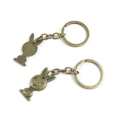 5 Items Keychain Keyring Key Tags Chains Rings Jewelry Bag Charms A2UP8 Miss Rabbit