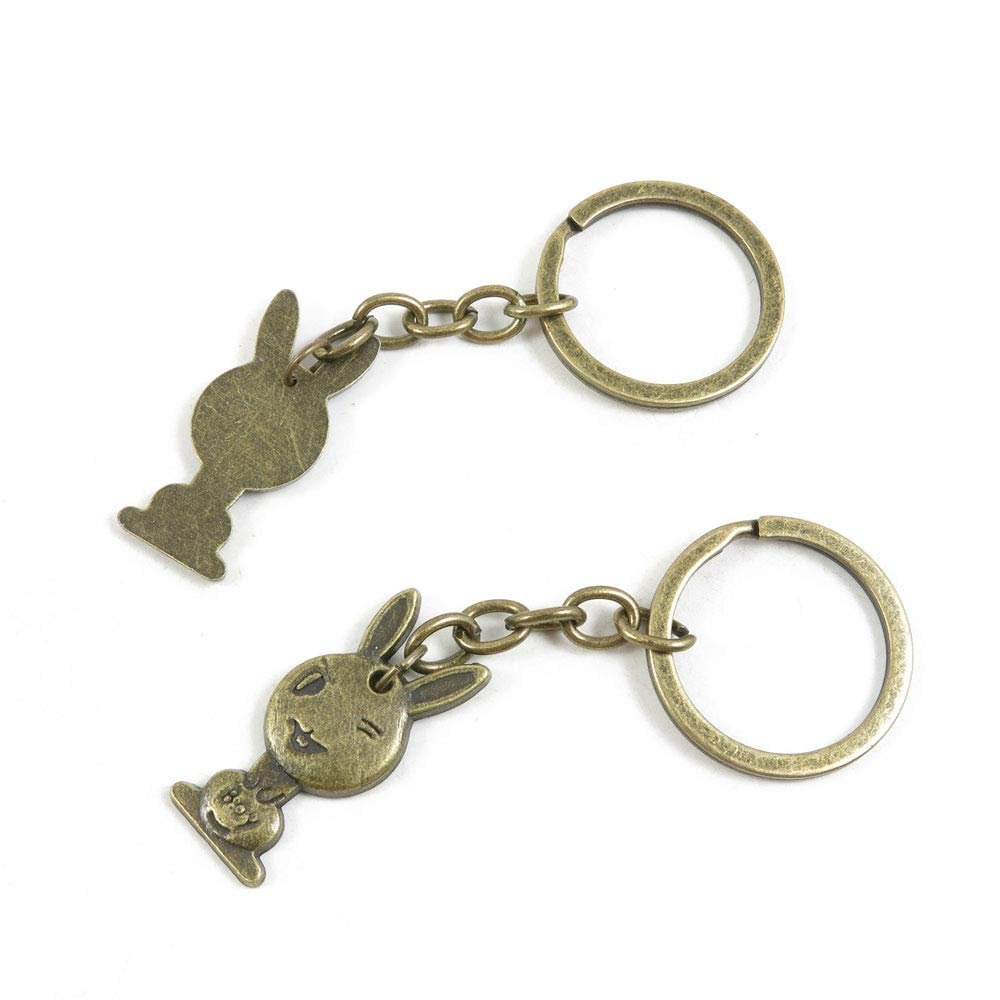 5 Items Keychain Keyring Key Tags Chains Rings Jewelry Bag Charms A2UP8 Miss Rabbit