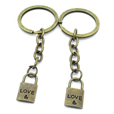 20 Items Keychain Keyring Key Tags Chains Rings Jewelry Bag Charms AA441 Love Lock