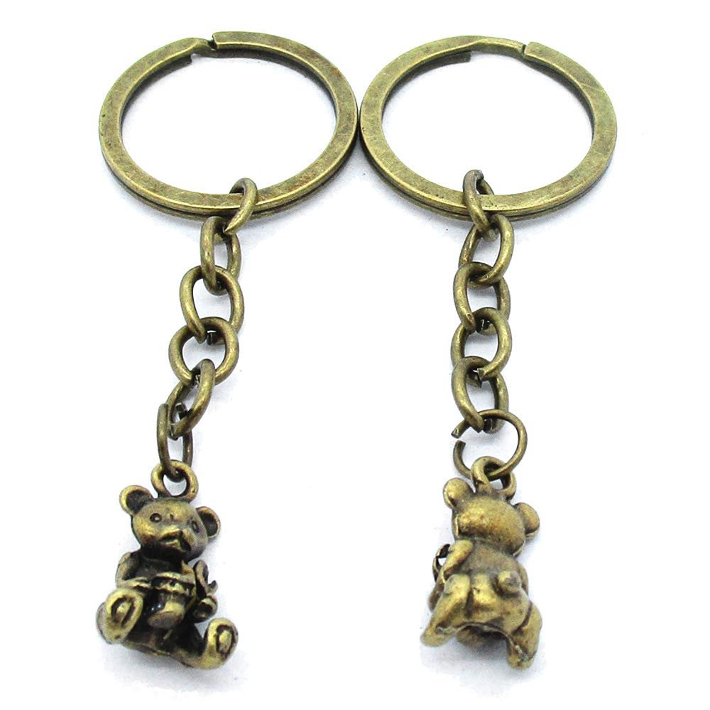 5 Items Keychain Keyring Key Tags Chains Rings Jewelry Bag Charms AA442 Winne Bear