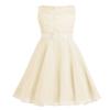 YiZYiF Kids Sequins Lace Bodice Flower Girl Dresses Elegant Rhinestone Floral Embroidered Pageant Wedding Party Gown Z1 Chiffon Beige 10 view 1