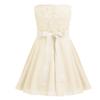 YiZYiF Kids Sequins Lace Bodice Flower Girl Dresses Elegant Rhinestone Floral Embroidered Pageant Wedding Party Gown Z1 Chiffon Beige 10 view 2