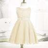 YiZYiF Kids Sequins Lace Bodice Flower Girl Dresses Elegant Rhinestone Floral Embroidered Pageant Wedding Party Gown Z1 Chiffon Beige 10 view 3
