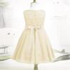 YiZYiF Kids Sequins Lace Bodice Flower Girl Dresses Elegant Rhinestone Floral Embroidered Pageant Wedding Party Gown Z1 Chiffon Beige 10 view 4
