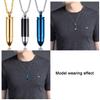 3PCS Stainless Steel Bullet Pendant Locket Pendant Necklace,Urn Ashes Holder,Can Be Open,Black,Gold,Blue view 3
