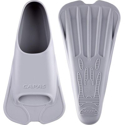 CAPAS Swim Training Fins Comfortable Silicone Lap Swimming Short Blade Floating Flippers with Mesh Bag for Adult Men Women Build Leg Strength