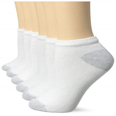 davido Women socks ankle low cut 100% cotton 8 pairs (9-11, white/gray)
