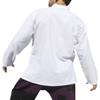 RaanPahMuang Soft Summer Textured Cotton Chinese Collar Long Sleeve Shirt, Large, White view 2