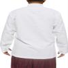 RaanPahMuang Soft Summer Textured Cotton Chinese Collar Long Sleeve Shirt, 3X-Large, White view 4