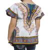 RaanPahMuang Childs African Dashiki Festival Bright Cotton Open Collar Shirt, Medium, New White Dark Blue view 2