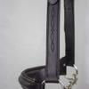 Derby Originals Premium Raised Padded Fancy Stitch Leather Cattle Show Halter with Matching Chain Lead view 2
