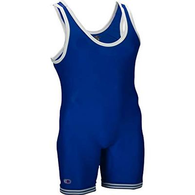 Cliff Keen | L7443J | The Collegiate Wrestling Singlet Wrestlers Choice! (Royal Blue/White, XS)