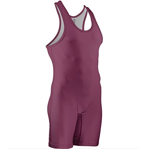 Cliff Keen | L7943J | The Relentless Stock Wrestling Singlet | MXS Fabric Technology | Wrestlers Choice! (Maroon, Small)