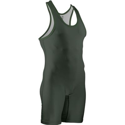 Cliff Keen | L7943J | The Relentless Stock Wrestling Singlet | MXS Fabric Technology | Wrestlers Choice! (Dark Green, XL)