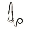 Derby Originals Bronze Beauty Premium Round Rolled Leather Cattle Show Halter with Matching Chain Lead view 1