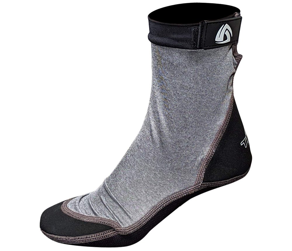 Tilos Sport Skin Socks for Adults and Kids, Protect Against Hot Sand & Sunburn for Water Sports & Beach Activities (S, Heather Fog)