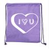 Valentine's Day Bags, Cotton Drawstring Cinch Backpacks, Valentines Day Gift Bags - 10PK Purple CA2725VAL S7 view 2