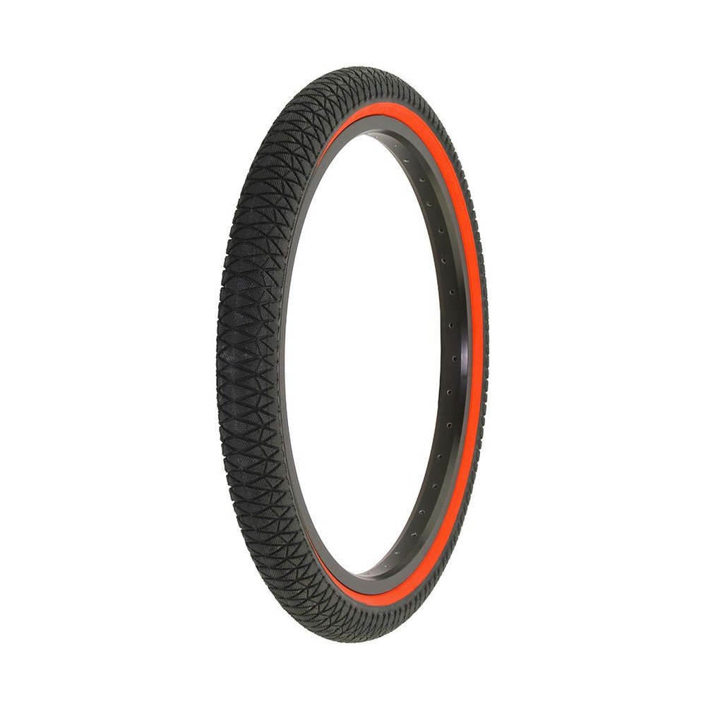 Alta Bicycle Tire Duro 20" x 1.95" Bike Tire Vendetta Thread, Multiple Colors (Black/Red Wall)