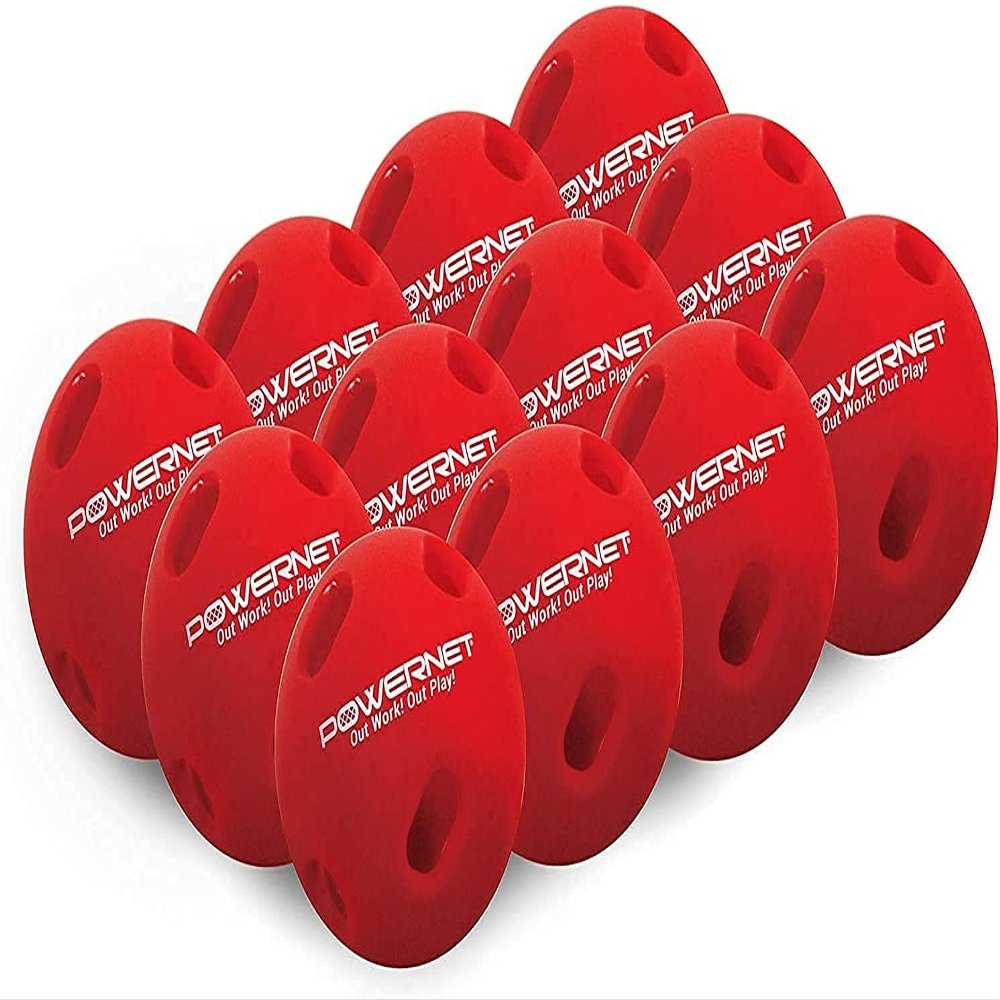 PowerNet Crusher Training Baseballs, Baseball Hitting Trainer for Improved Speed, Power & Coordination, Batting Practice Baseballs 12PK (Red)