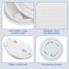 Amarine Made 2 Pack of 6 in Boat Round Non Slip Inspection Hatch,Detachable Cover and Pre-drilled Holes in Deck Plate Easily to Install (6" White) view 4