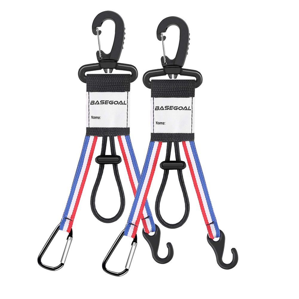 Baseball and Softball Gear Hanger Fence Hooks The Dugout Organizer Multifunctional and Multipurpose Hanging Buckle Metal Hangers for Outdoor Sports Equipment,Gloves, Helmets, Bats(2 Pack)