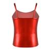 Agoky Girls Shiny Metallic Ballet Dance Tank Tops Sleeveless Jazz Hip Hop Dance Tops Latin Dance Costume Ballerina Dancewear Red 6 Years view 2