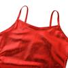 Agoky Girls Shiny Metallic Ballet Dance Tank Tops Sleeveless Jazz Hip Hop Dance Tops Latin Dance Costume Ballerina Dancewear Red 6 Years view 3
