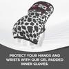 DEFY Padded Inner Gloves Quick 75cm Long Strap  Inner Boxing Gloves Gel Padded Knuckle Protection  Elasticated Boxing Hand Wraps for MMA Muay Thai Kickboxing Martial Arts Pair (Leopard Spots, XL) view 2