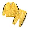 Kids Tales Baby Boys Girls Tracksuit Cotton Long Sleeve Zipper Jacket Pants Outfit Set Yellow view 1