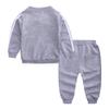 Kids Tales Baby Boys Girls Tracksuit Cotton Long Sleeve Zipper Jacket Pants Outfit Set Grey view 2
